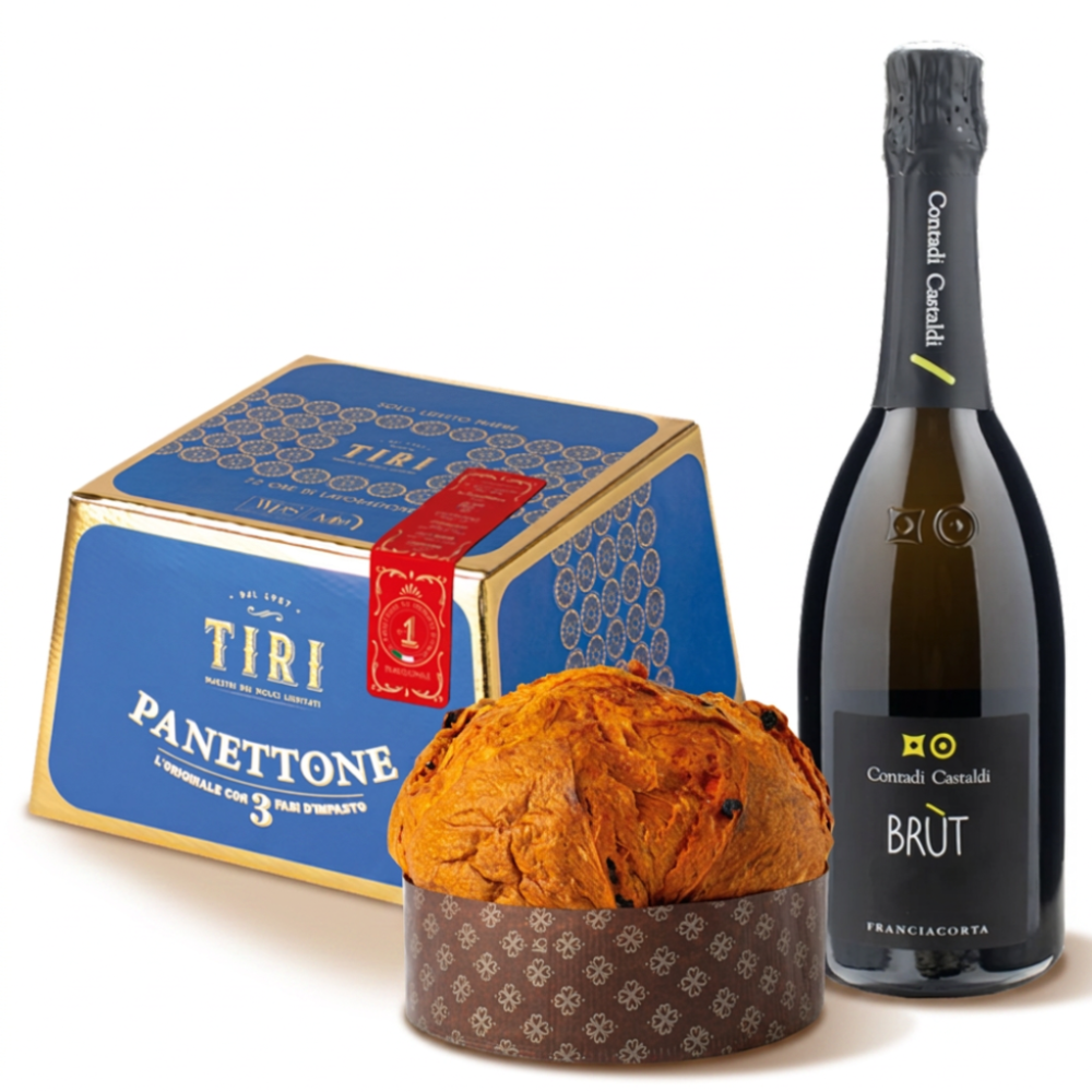 Tiri Traditional Panettone & Contadi Castaldi Franciacorta Brut