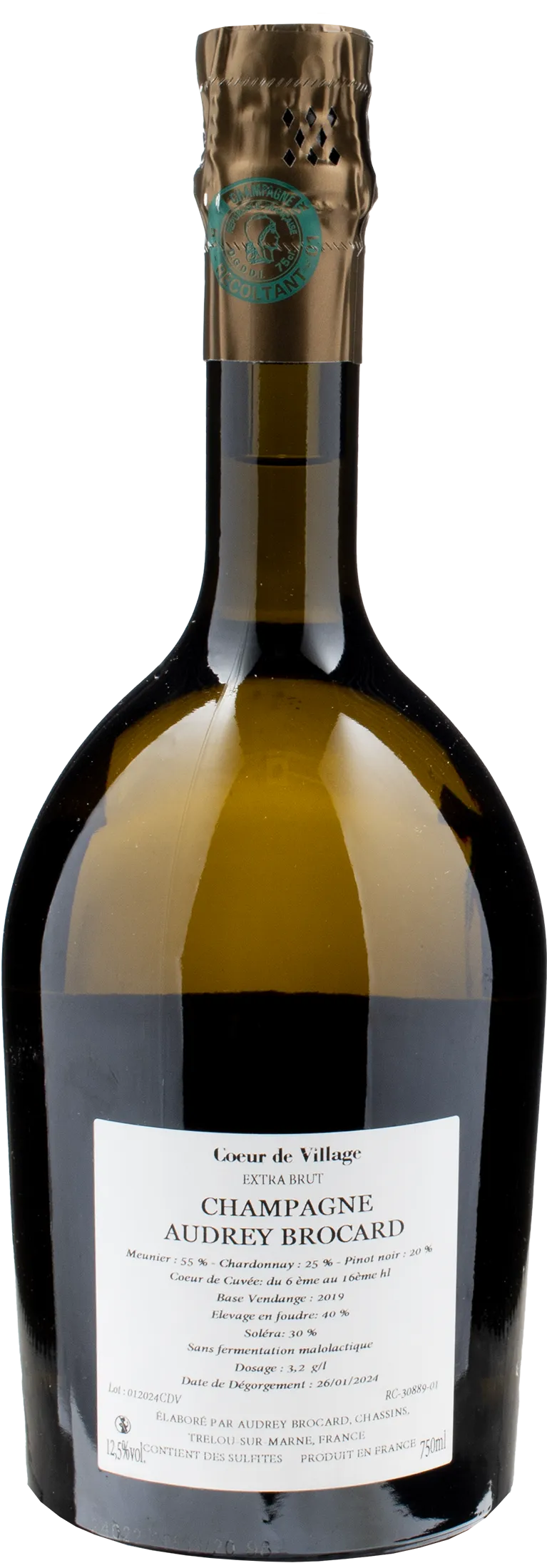 Audrey Brocard Champagne Coeur de Village Extra Brut