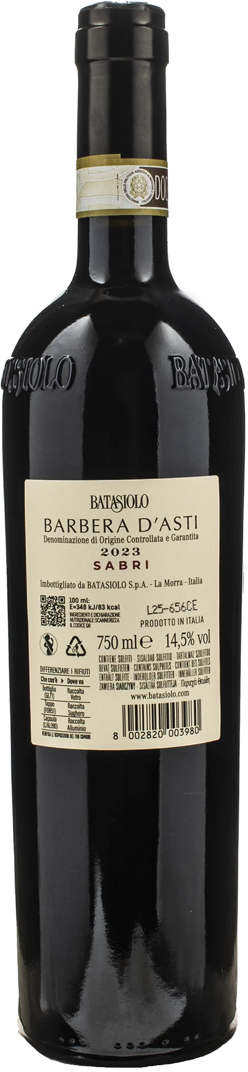 Batasiolo Barbera d'Asti Sabri 2023