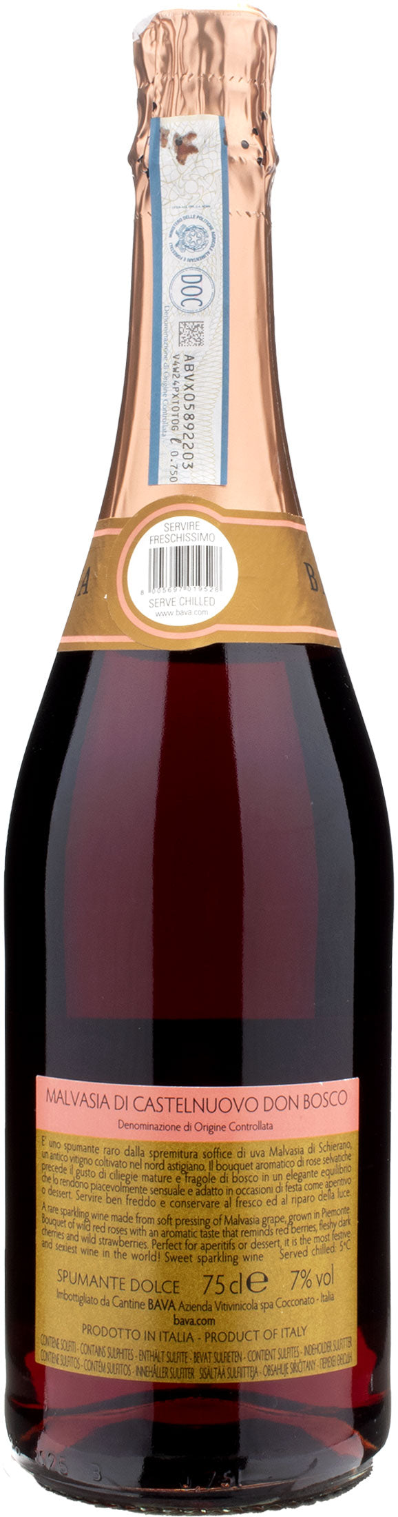 Bava Spumante Dolce Malvasia di Castelnuovo Don Bosco