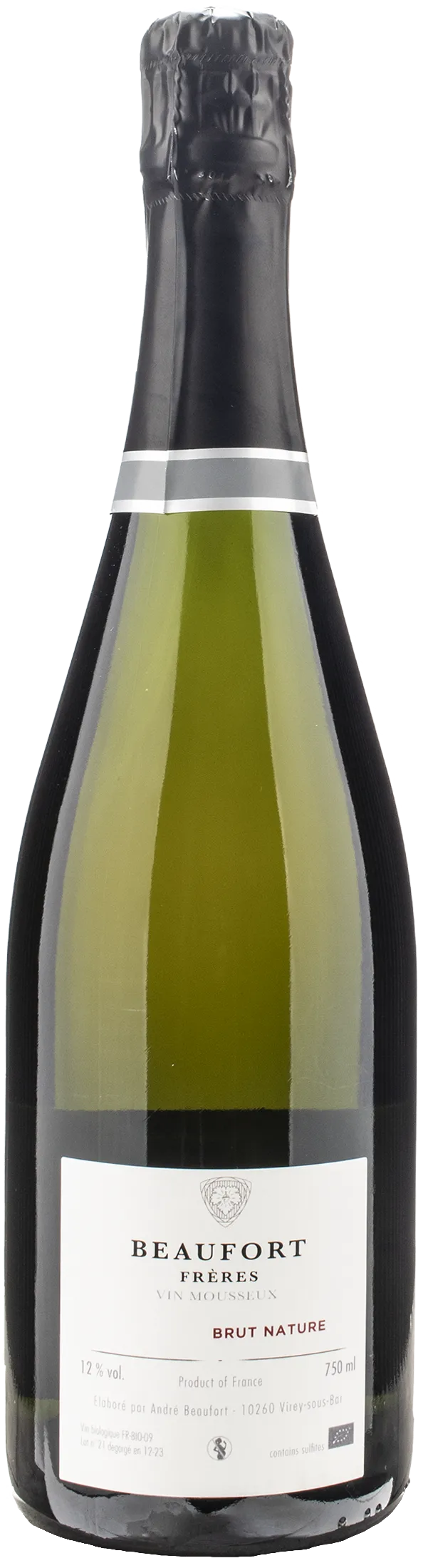 Beaufort Freres Vin Mousseux Brut Nature 2021