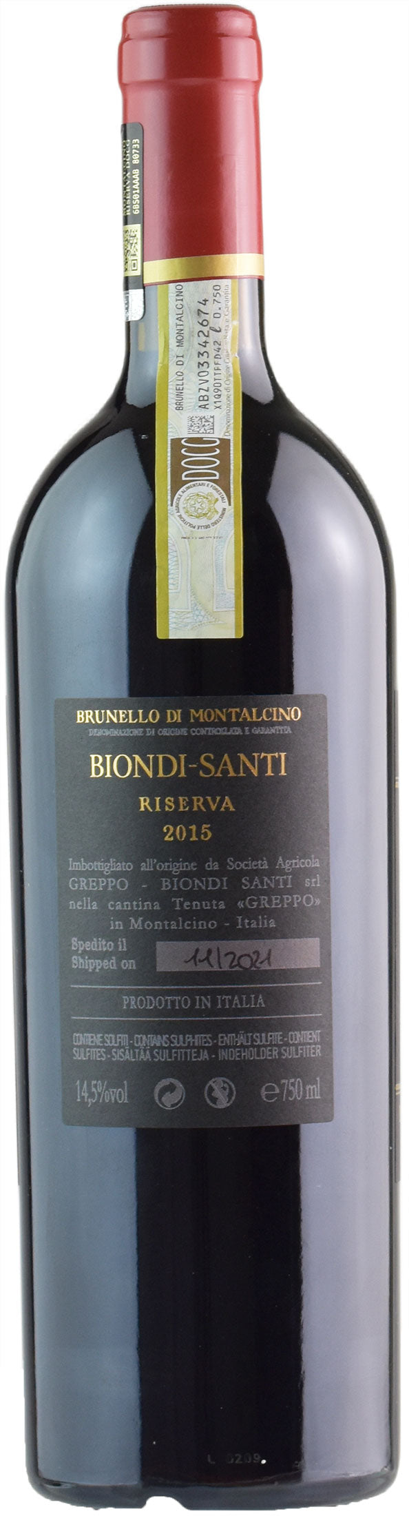 Biondi Santi Brunello di Montalcino Greppo Riserva 2015
