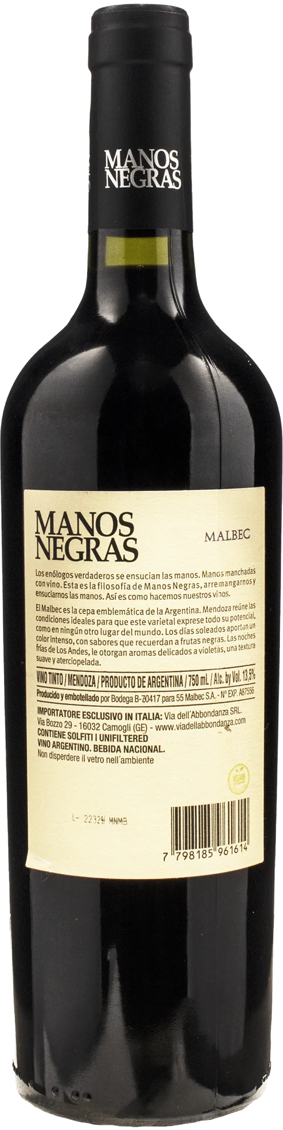 Bodega Manos Negras Malbec 2022