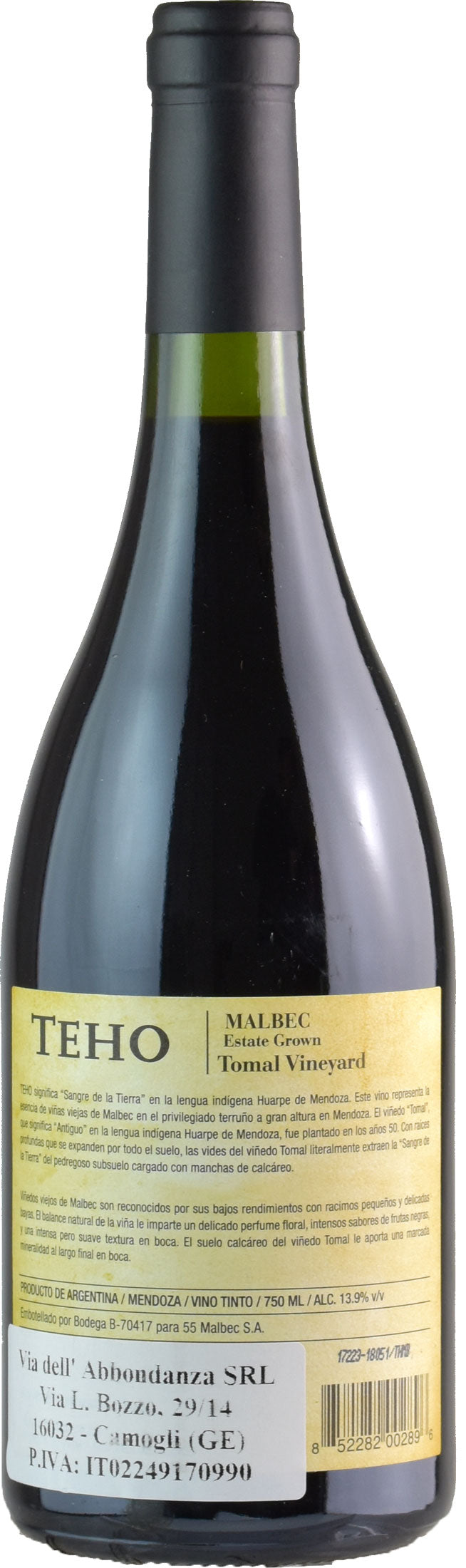 Bodega TintoNegro Teho Malbec 2014