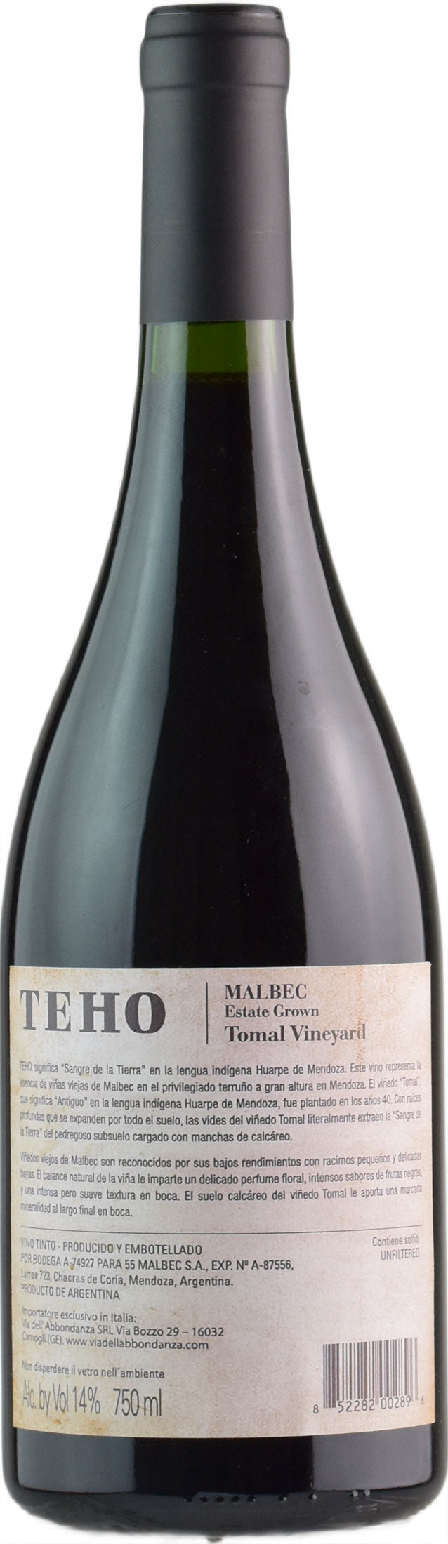 Bodega TintoNegro Teho Malbec 2018
