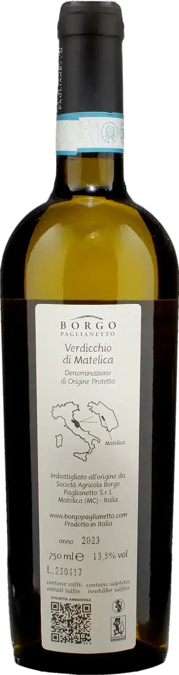Borgo Paglianetto Verdicchio Matelica Vertis 2023