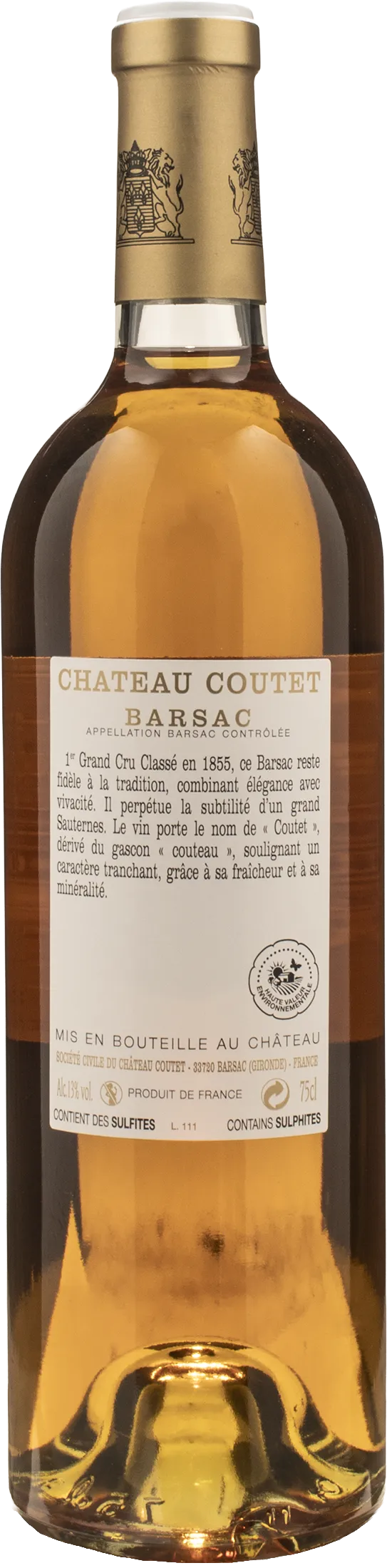 Chateau Coutet Barsac 1er Grand Cru Classe 2018
