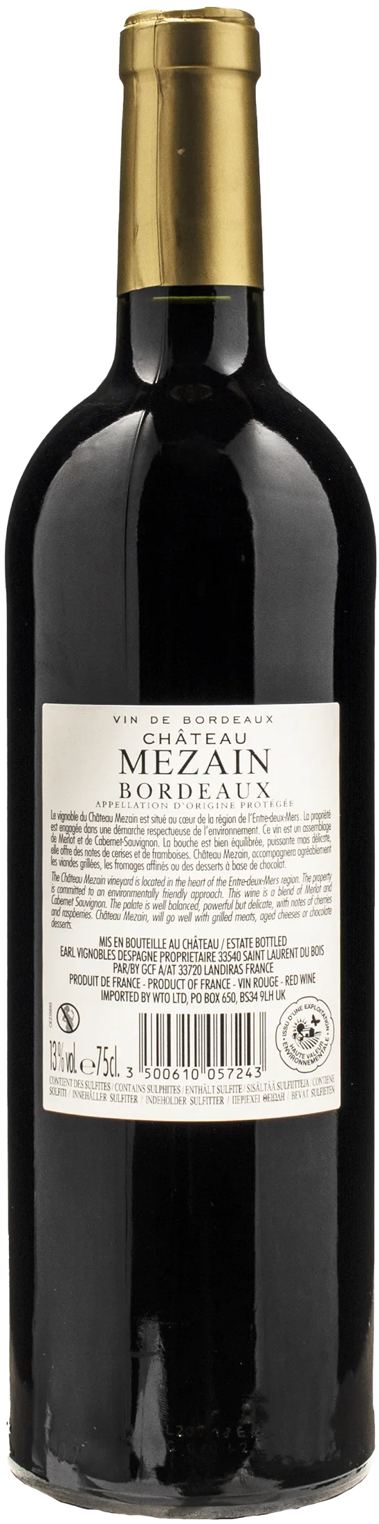 Chateau Mezain Bordeaux Rouge 2021