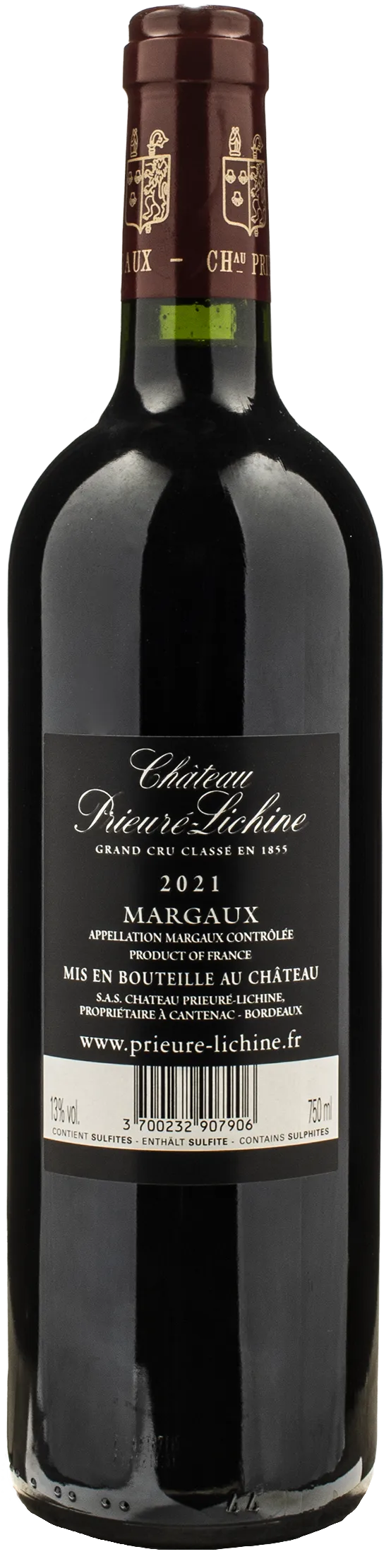 Chateau Prieure Lichine Margaux Grand Cru Classe 2021