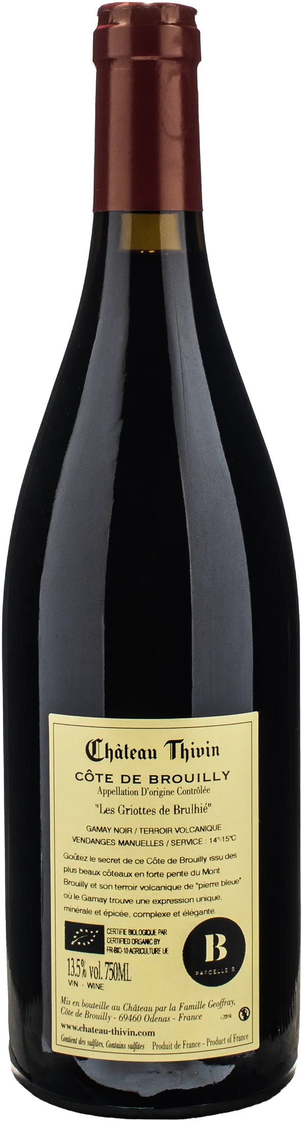 Chateau Thivin Les Griottes de Brulhie 2023