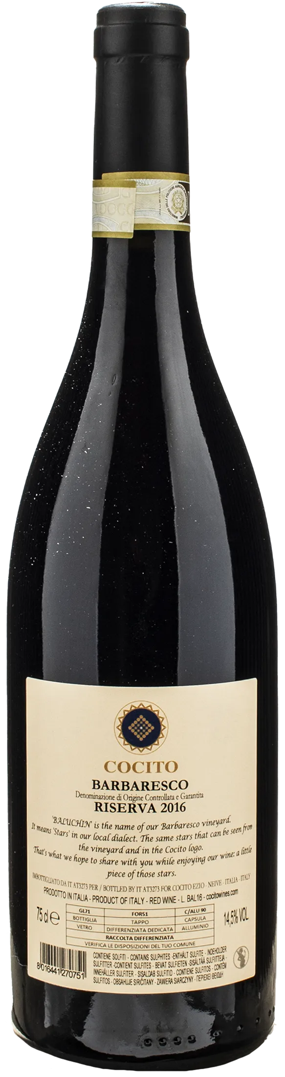 Cocito Barbaresco Baluchin Riserva 2016