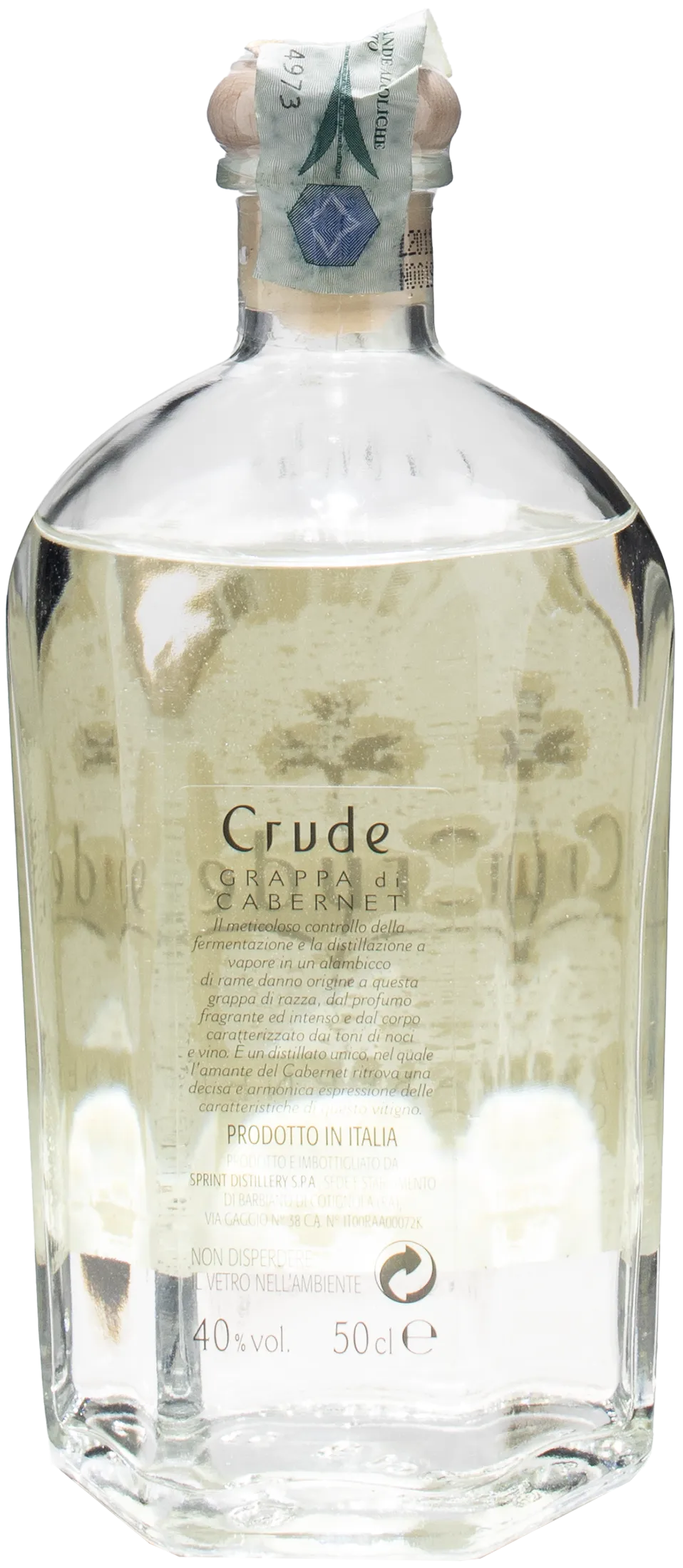 Crude Grappa Cabernet Riserva Speciale 0.5L