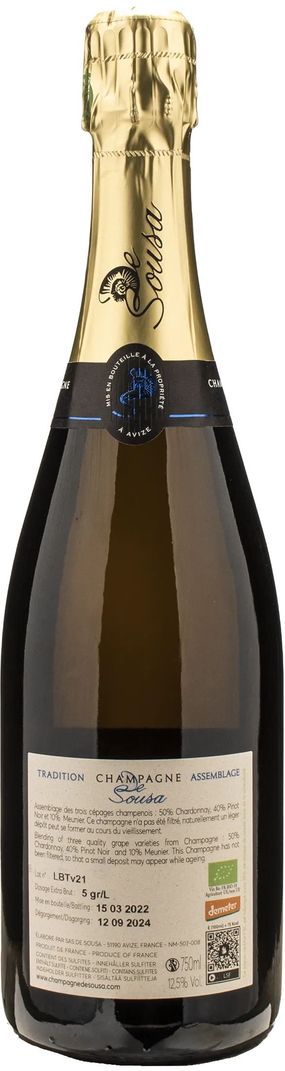 De Sousa Champagne Cuvee Tradition Extra Brut 2021