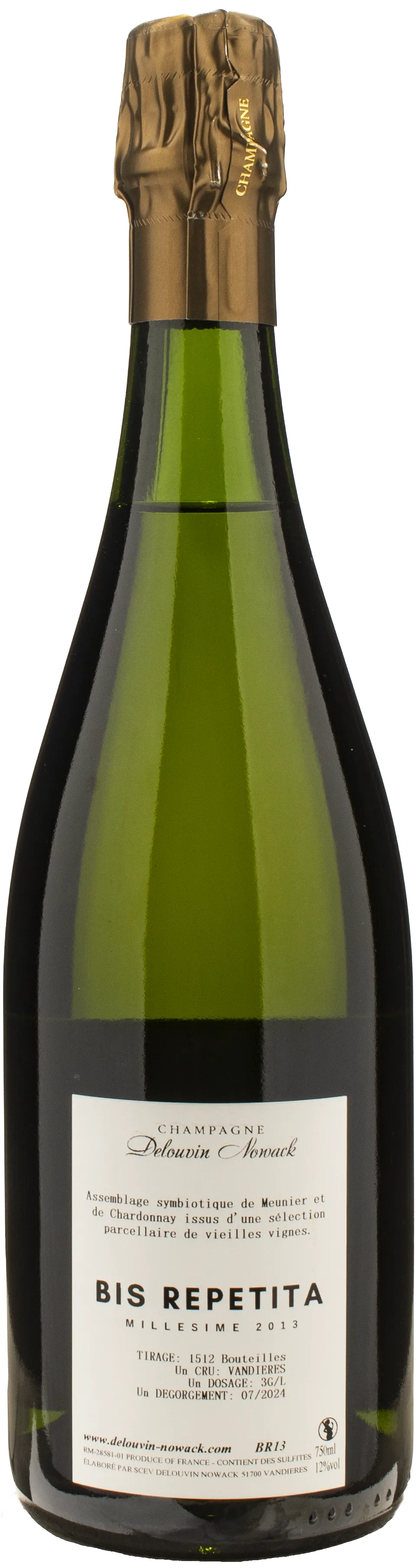 Delouvin Nowack Champagne Bis Repetita Extra Brut Millesime 2013