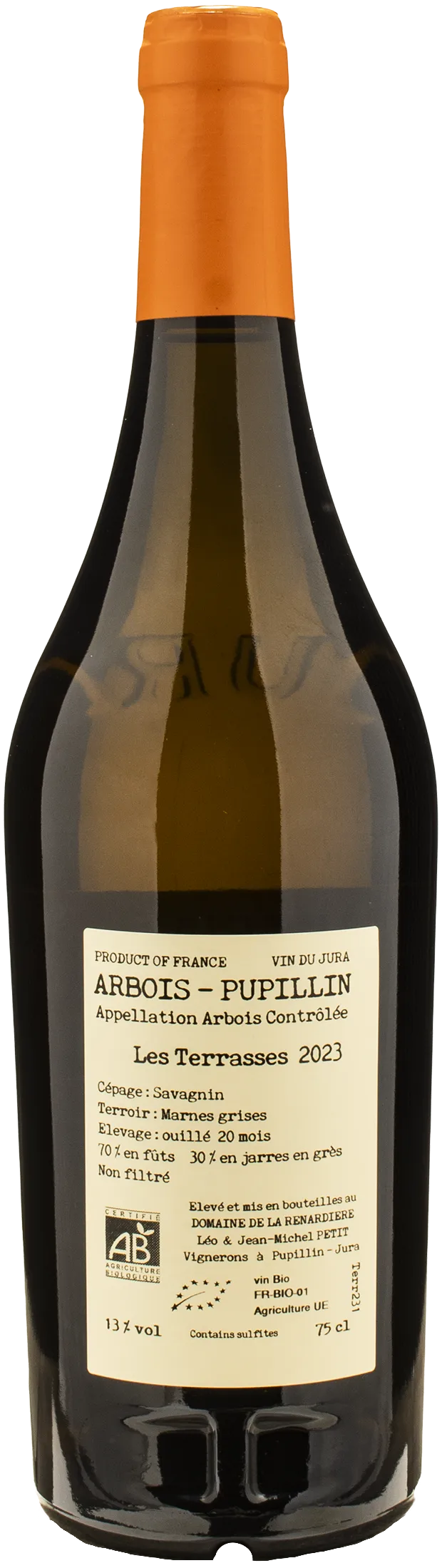 Domaine de la Renardiere Arbois Pupillin Les Terrasses 2023