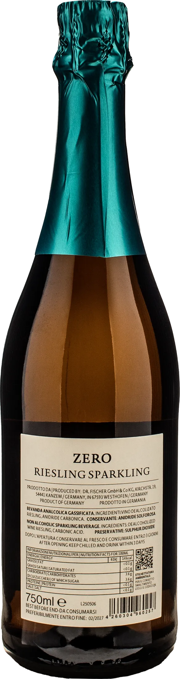 Dr. Fischer Riesling Sparkling Zero Alcol