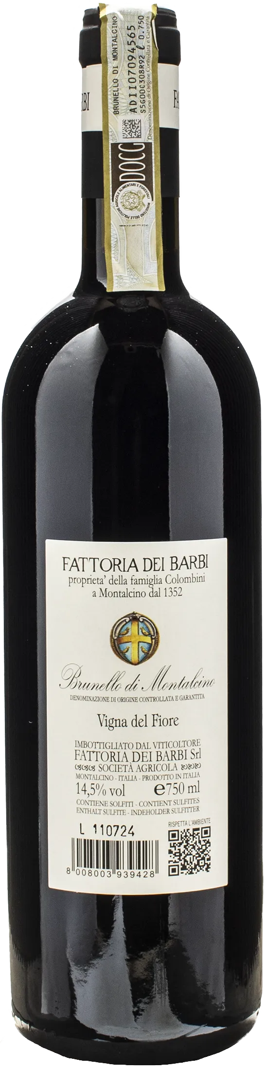 Fattoria dei Barbi Brunello di Montalcino Vigna del Fiore 2020