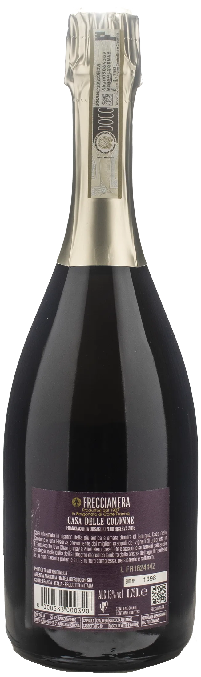 Freccianera Franciacorta Zero Riserva Casa delle Colonne 2015