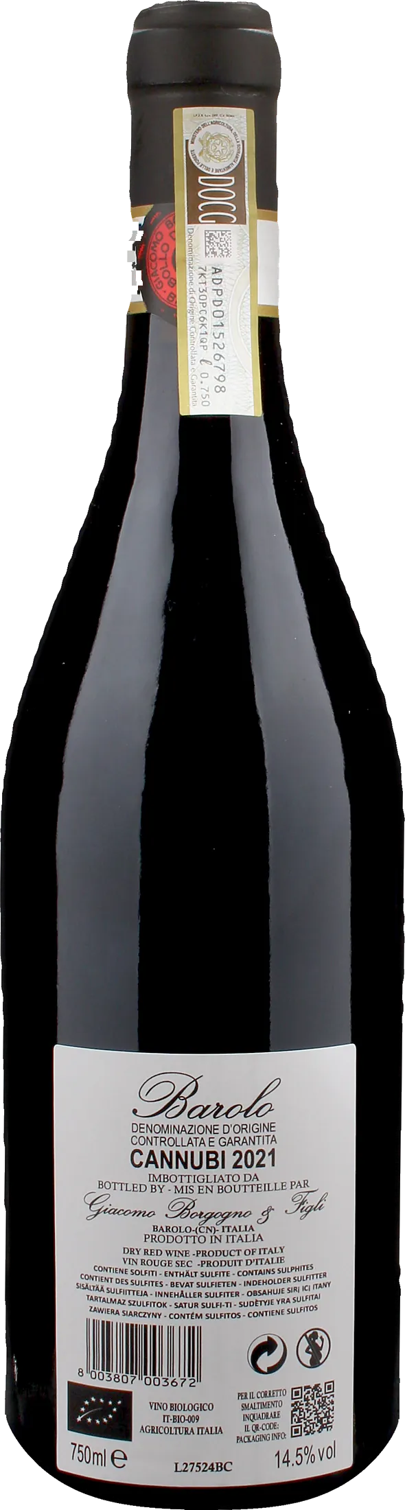 Giacomo Borgogno Barolo Cannubi 2021