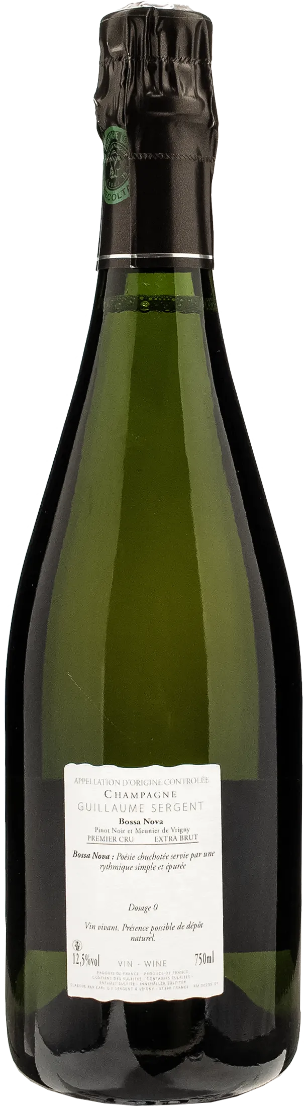 Guillaume Sergent Champagne 1er Cru Blanc de Noirs Bossa Nova Extra Brut