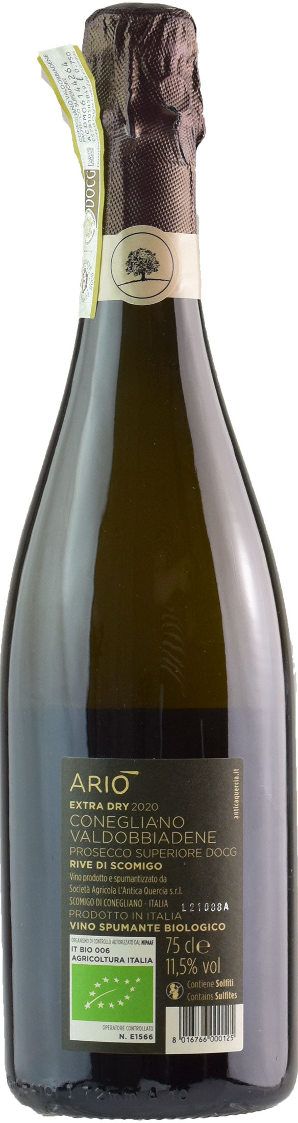 L'Antica Quercia Conegliano Valdobbiadene Prosecco Superiore Ario Extra Dry 2020