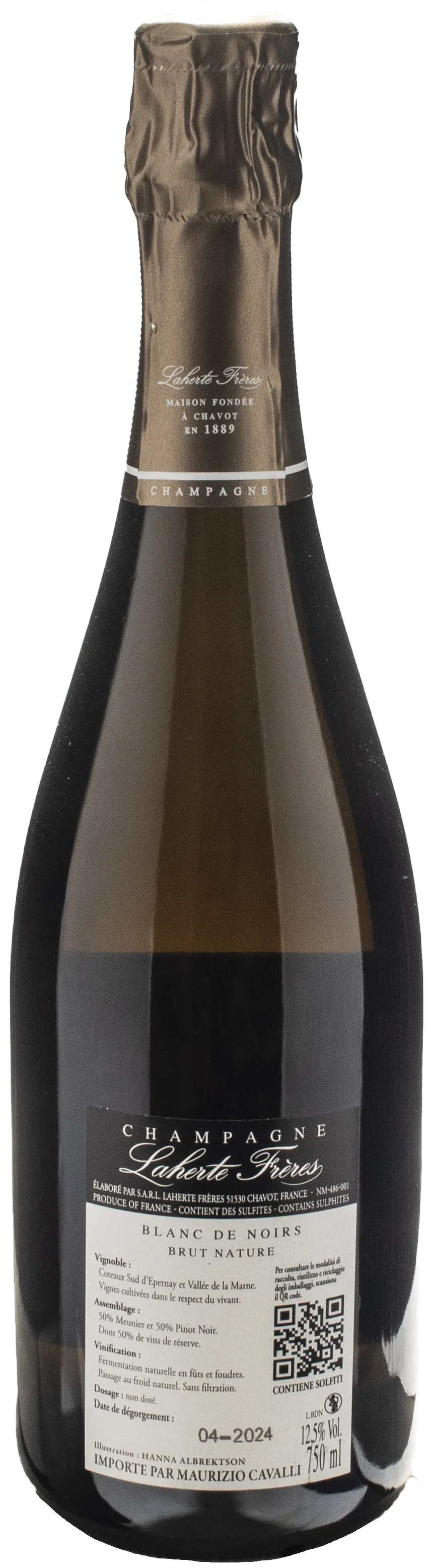 Laherte Freres Champagne Blanc de Noirs Brut Nature