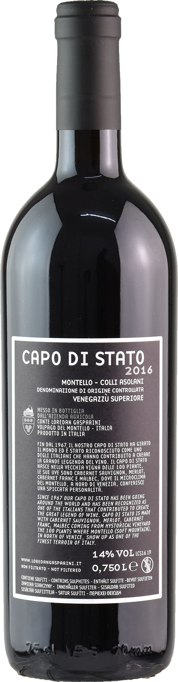 Loredan Gasparini Colli Asolani Venegazzu Superiore Capo di Stato 2016