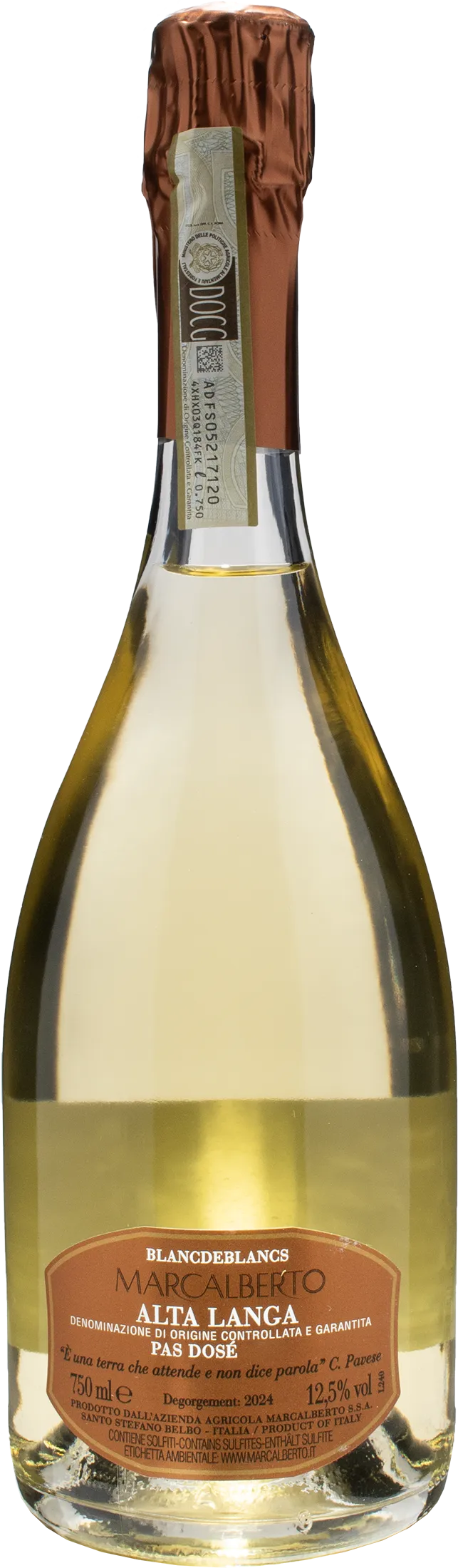 Marcalberto Alta Langa Blanc de Blancs Pas Dose 2020