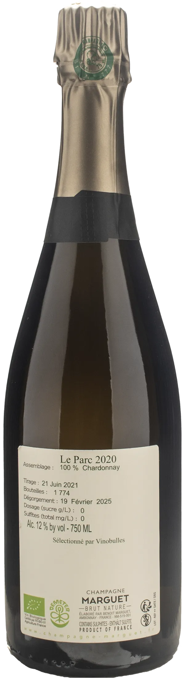 Marguet Champagne Grand Cru Le Parc Brut Nature 2020