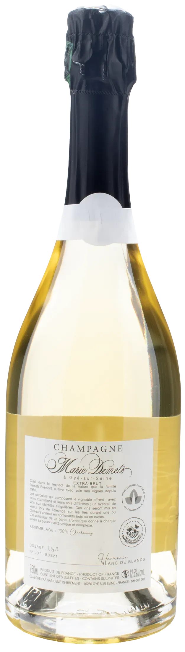 Marie Demets Champagne Blanc de Blancs Harmonie Extra Brut