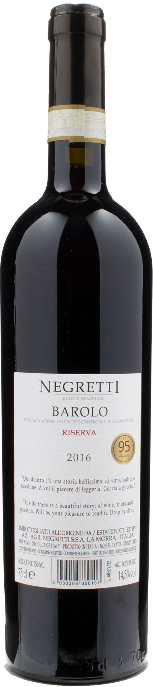 Negretti Barolo Riserva 2016