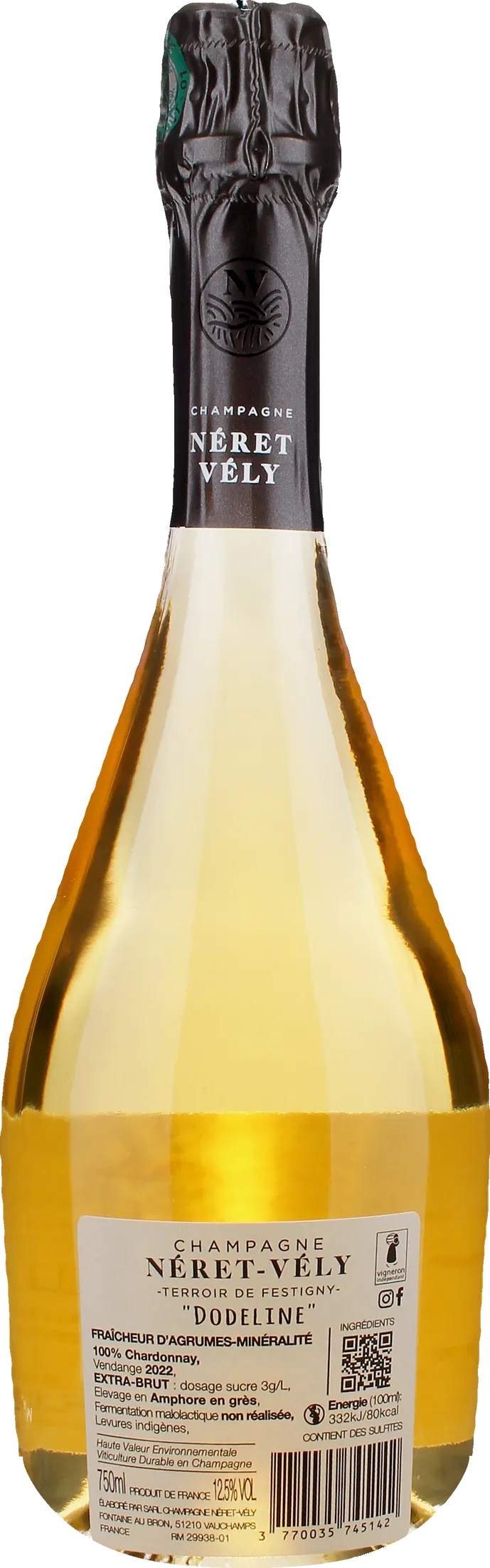 Neret Vely Champagne Blanc de Blancs Dodeline Extra Brut