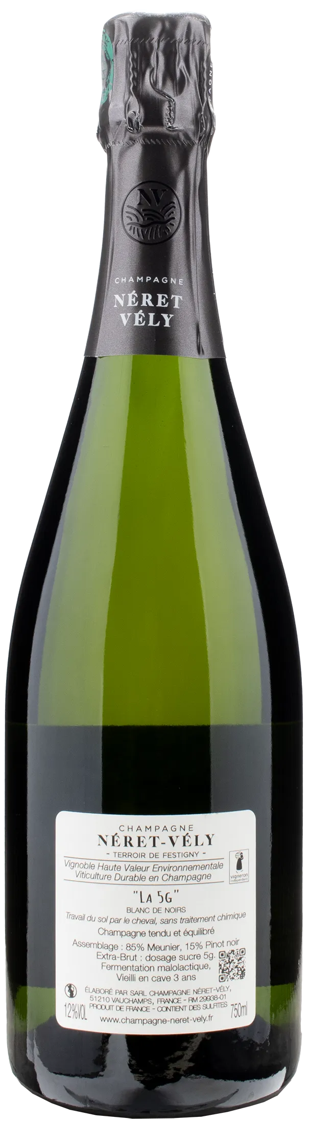 Neret Vely Champagne Blanc de Noirs La 5G Extra Brut