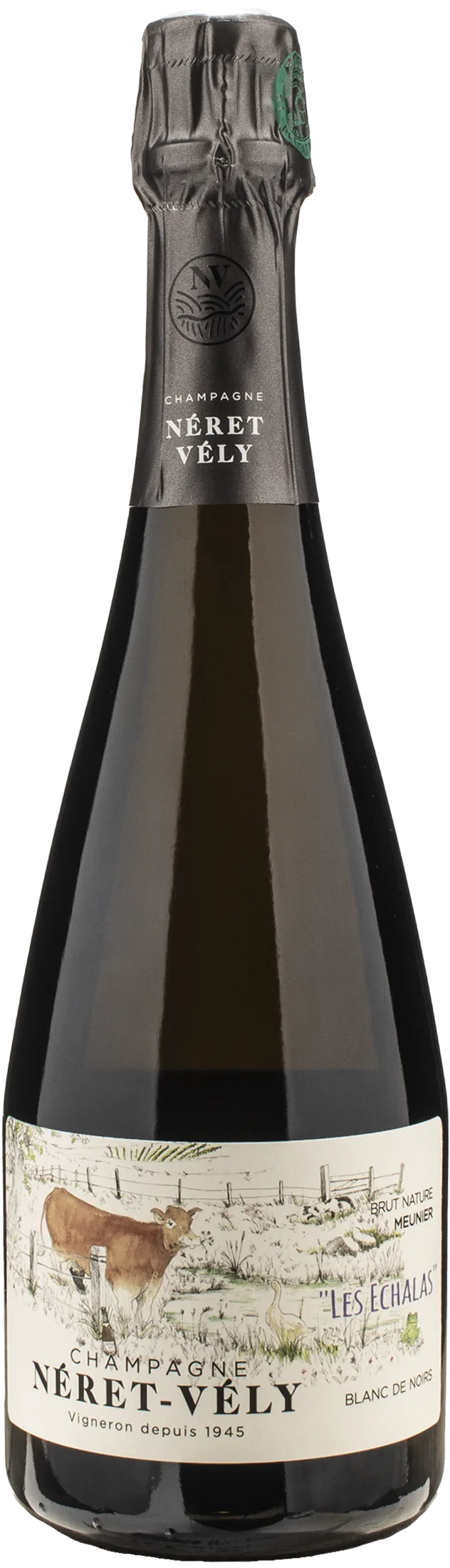Neret Vely Champagne Meunier Blanc de Noirs Brut Nature Les Echalas