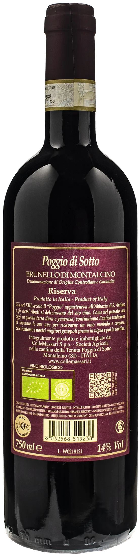 Poggio di Sotto Brunello di Montalcino Riserva 2018