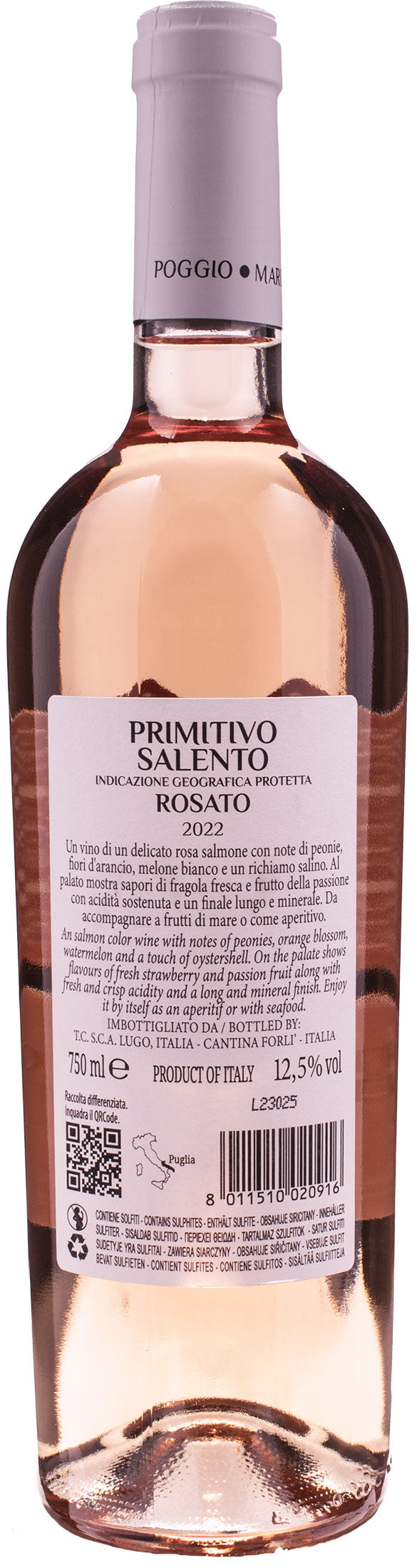 Terre Cevico Poggio Maru Primitivo Salento Rosato 2022