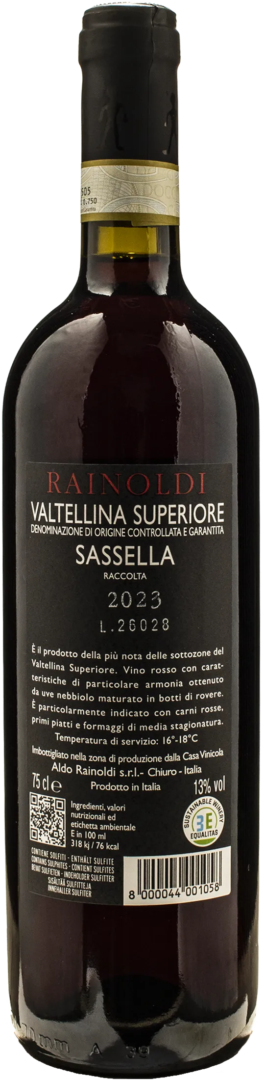 Rainoldi Valtellina Superiore Sassella Nebbiolo 2023