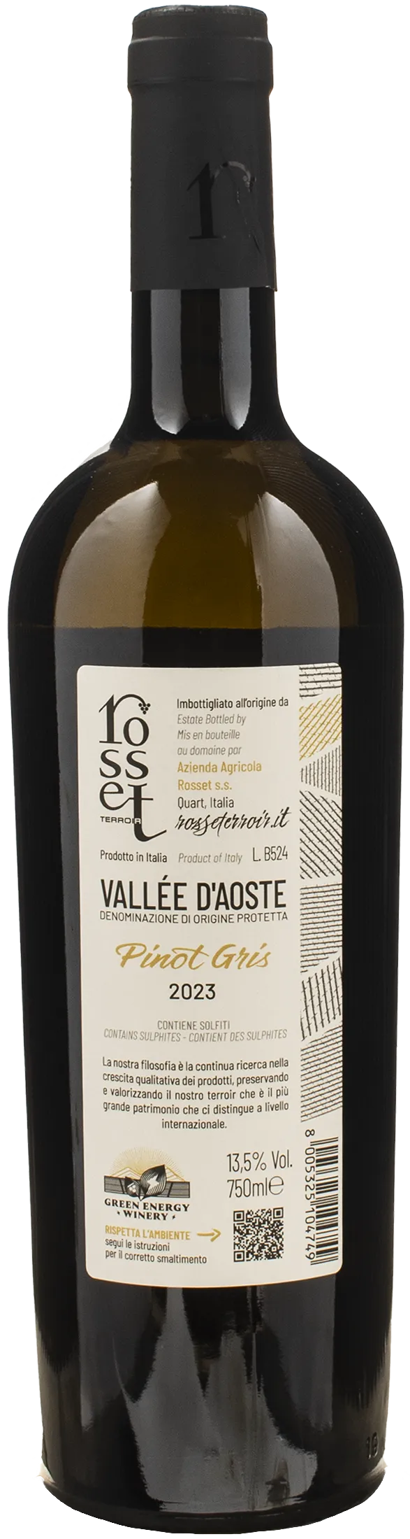 Rosset Terroir Vallee D'Aoste Pinot Gris 2023