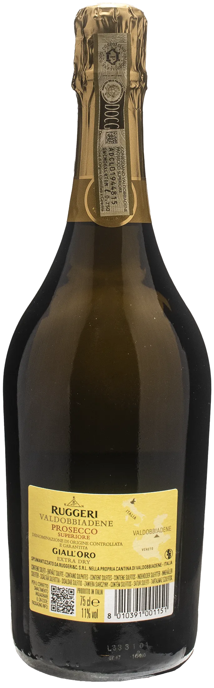 Ruggeri Valdobbiadene Prosecco Superiore Giall'Oro Extra Dry