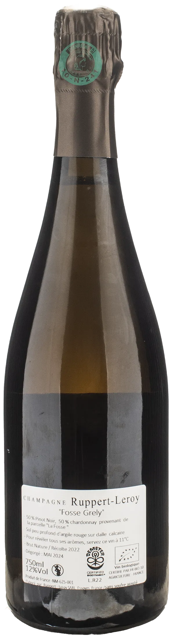 Ruppert Leroy Champagne Fosse Grely Brut Nature 2022