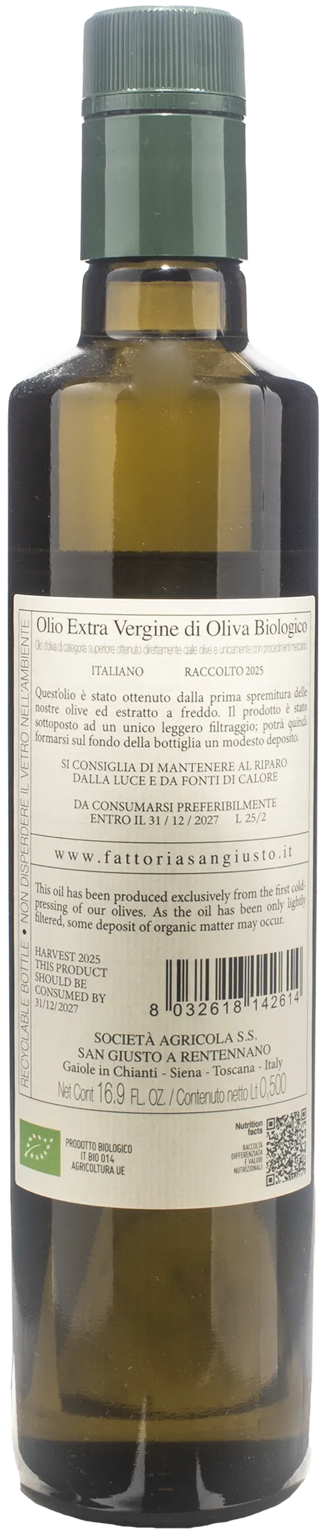San Giusto a Rentennano 特級初榨橄欖油 0.5L 2025