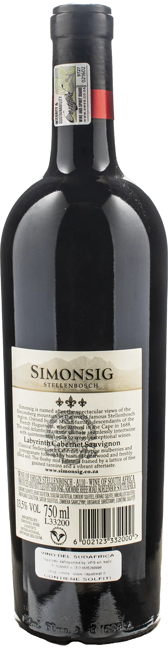 Simonsig Labyrinth Cabernet Sauvignon 2019