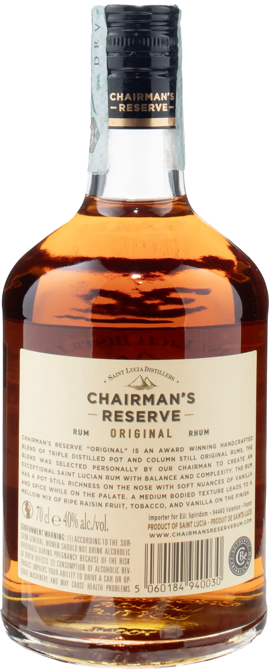 St. Lucia Rum Chairman's Reserve 0.7L
