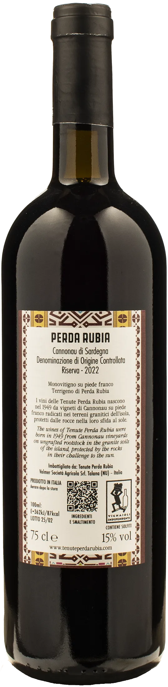 Tenute Perda Rubia Cannonau di Sardegna Riserva Perda Rubia 2022