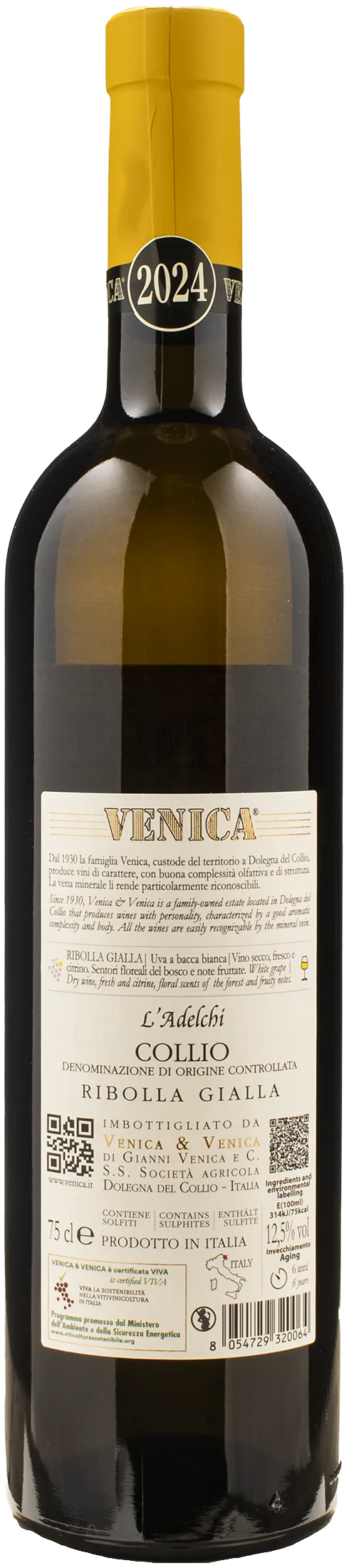 Venica Collio Ribolla Gialla L'Adelchi 2024