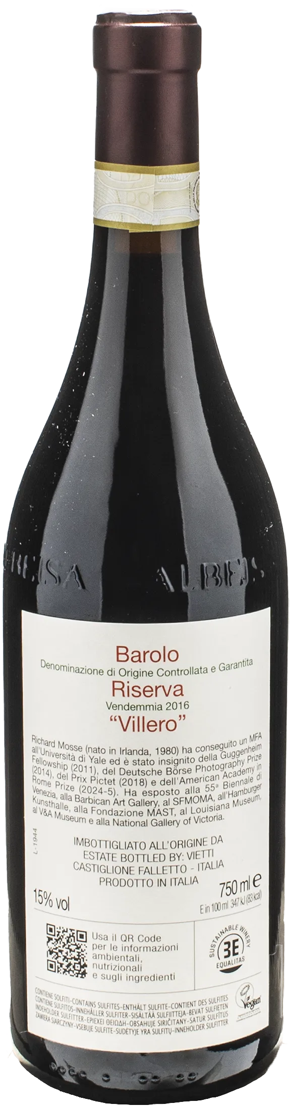 Vietti Barolo Villero Riserva 2016