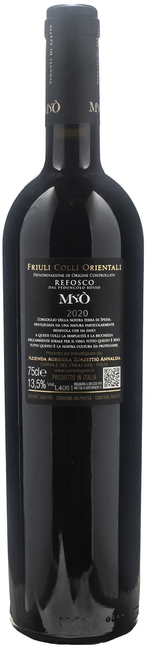 Zorzettig Myo Refosco dal Peduncolo Rosso 2020