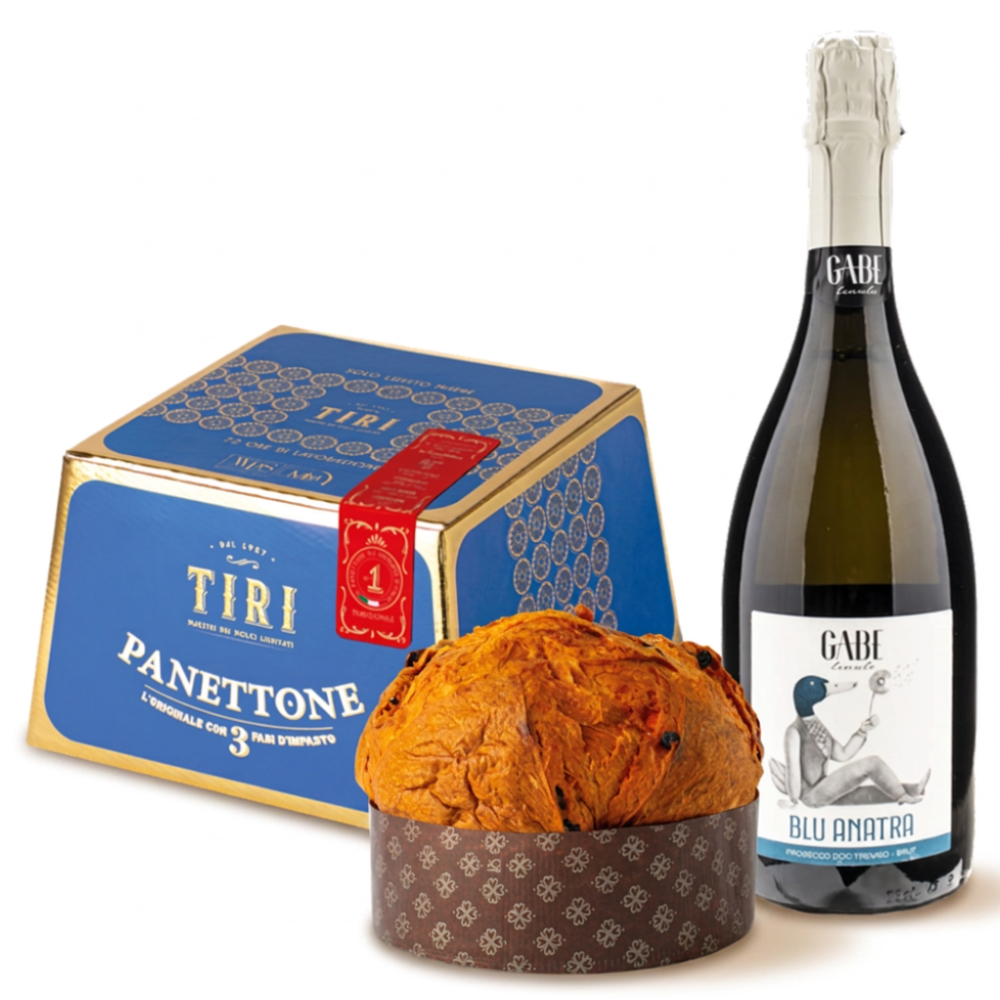 Tiri Traditional Panettone & Gabe Prosecco Blu Anatra Brut
