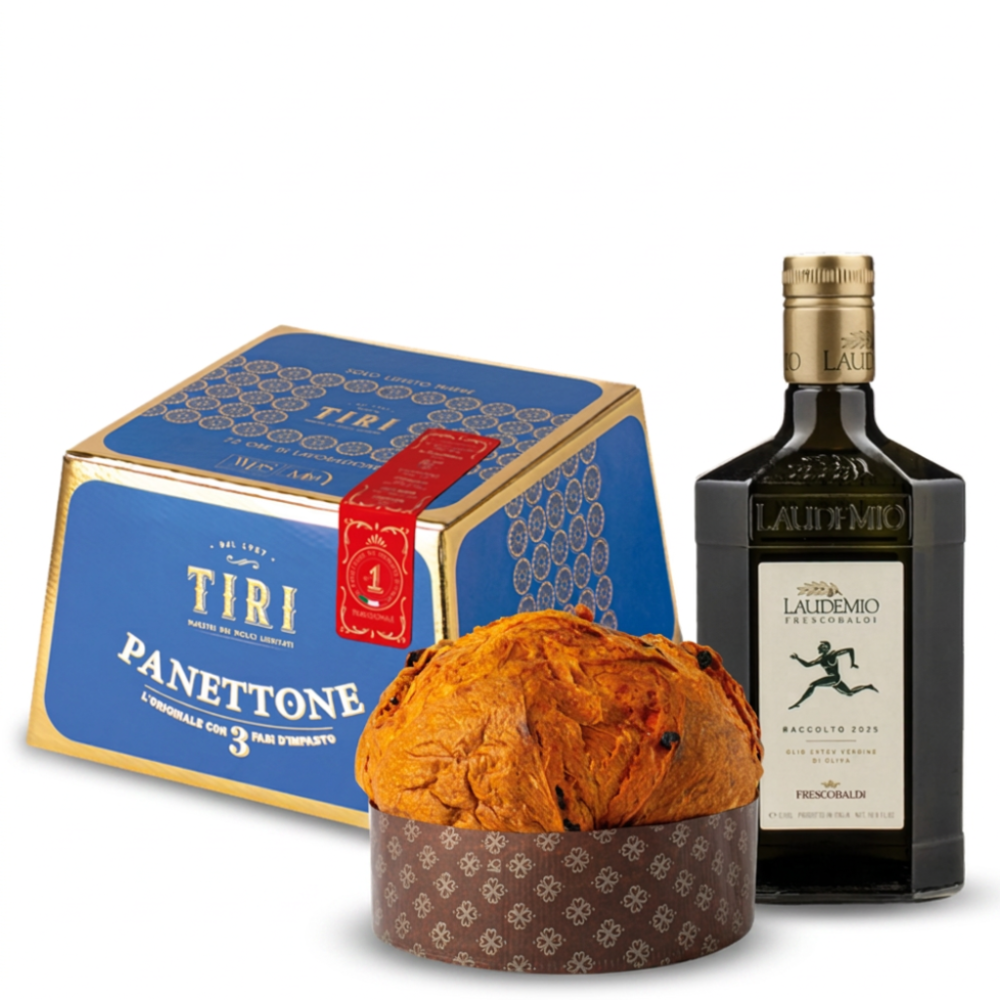 Tiri Traditional Panettone & Laudemio Extra Virgin Olive Oil 0.5L