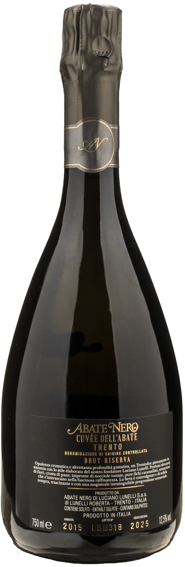 Abate Nero Trento Riserva Cuvee dell'Abate Brut 2015